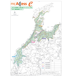 mcAccess eサービスエリア図（北陸）