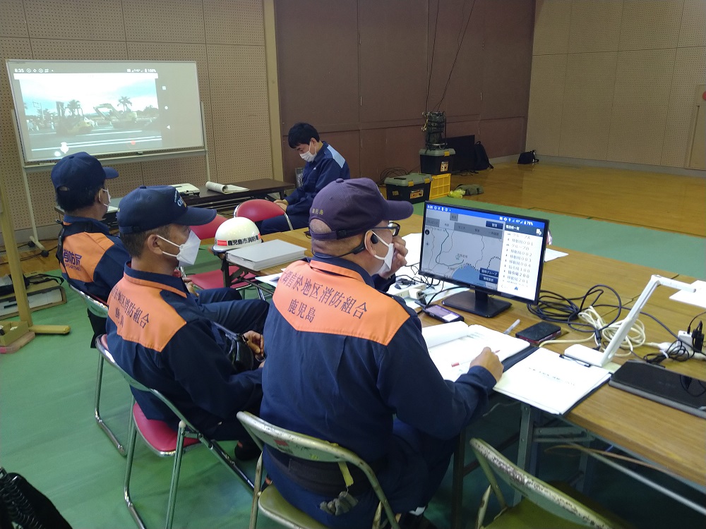 令和4年度鹿児島県総合防災訓練　MCAアドバンスを消防関係訓練に利用（現地対策本部）１