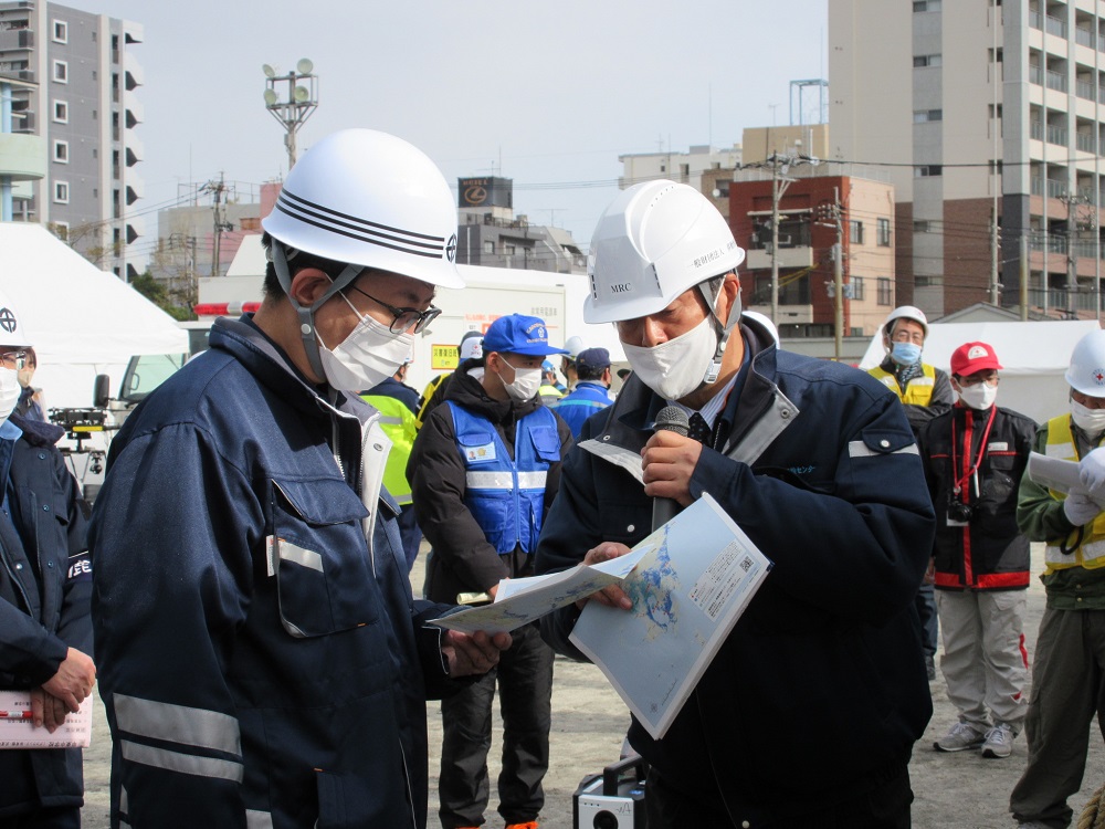 桜島火山爆発総合防災訓練　鹿児島市長説明